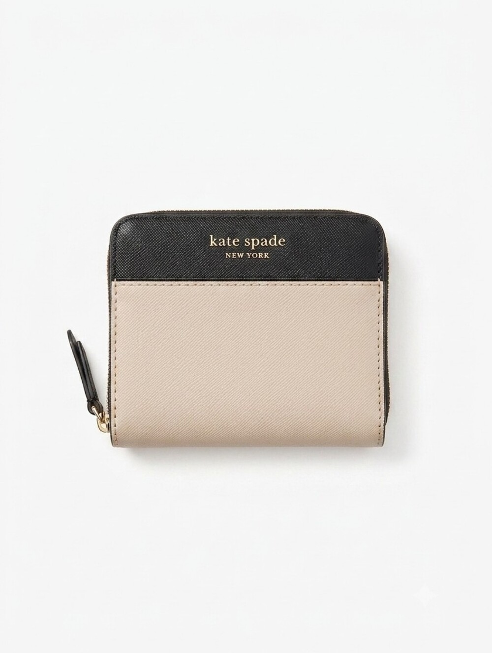 kate spade Black and Cream Zip Wallet